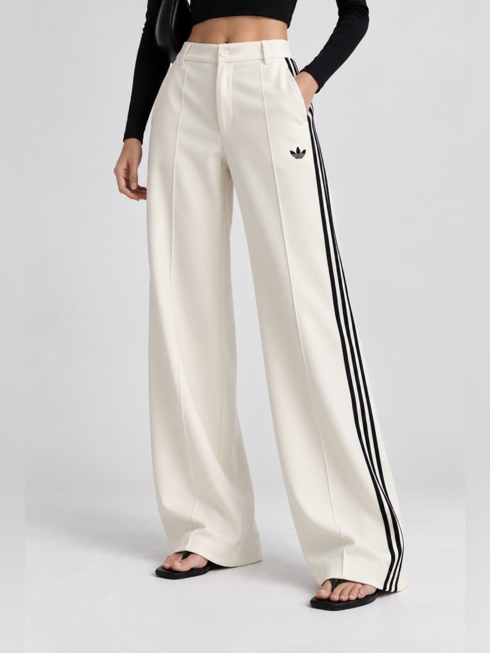 ✨Host pick✨Adidas Fashion High Waisted Sport tailored Pants(waist26.5-28.5)